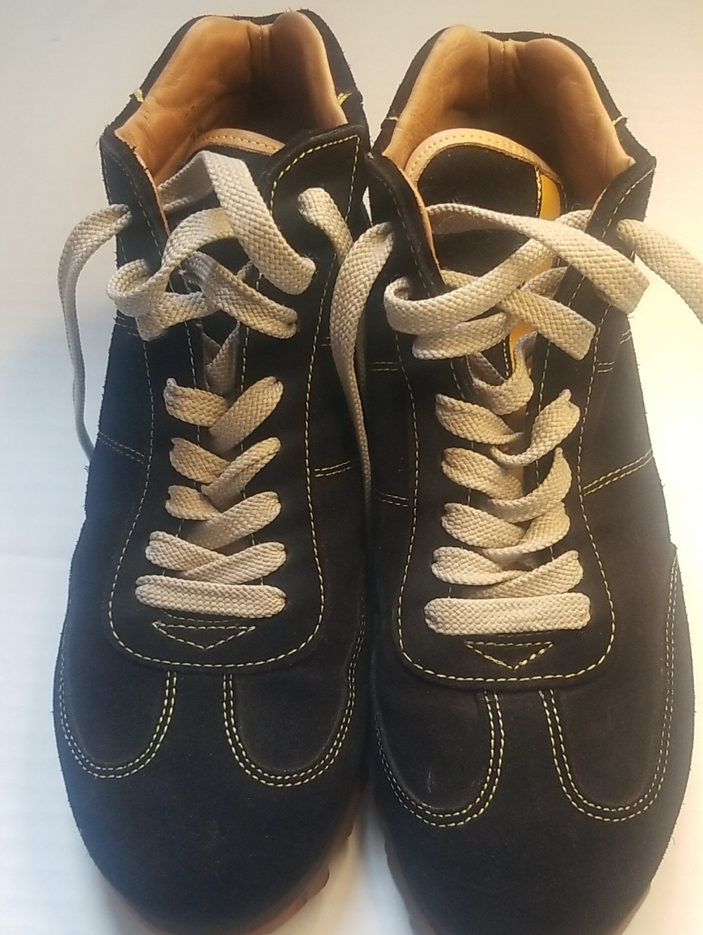 Dooney & Bourke Black Suede Sneakers with Cream Laces